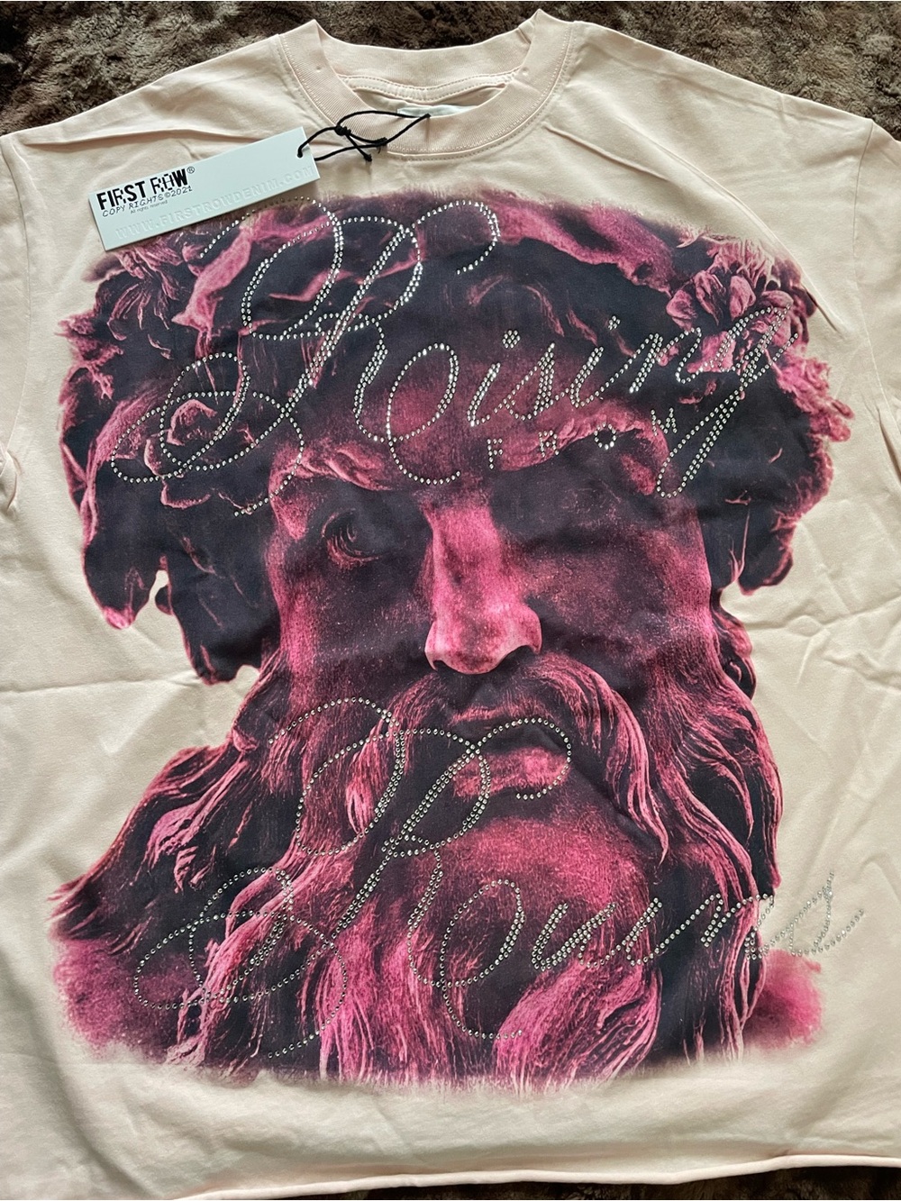 First Row rhinestone Zues T shirt - Picture 3 of 4